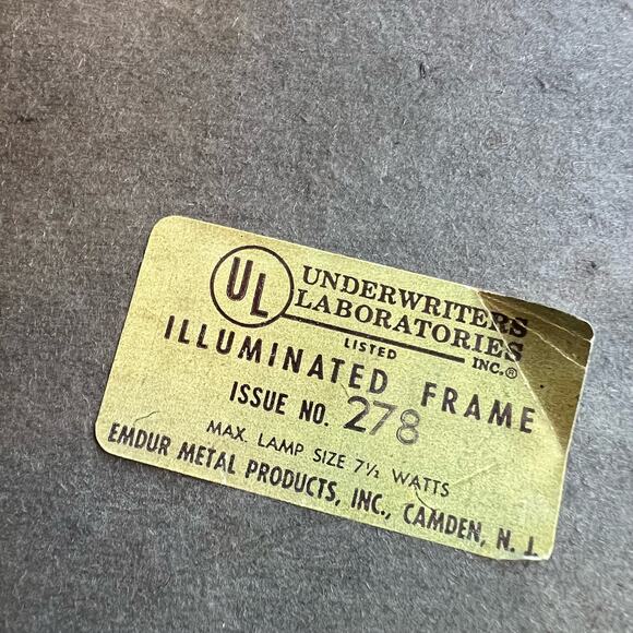 Vintage Underwriter laboratories illuminated frame Light Jesus 3D Filagree Brass - Picture 11 of 13